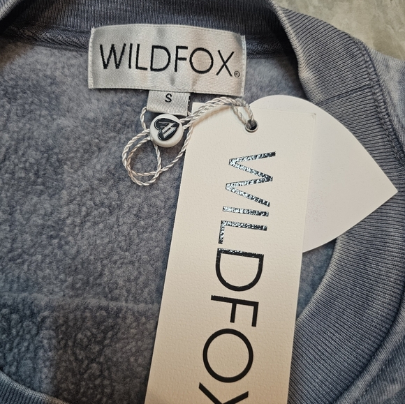 Wildfox “Au Revoir Roadtrip” Sweatshirt NWT China Blue Women’s Small - Picture 8 of 11